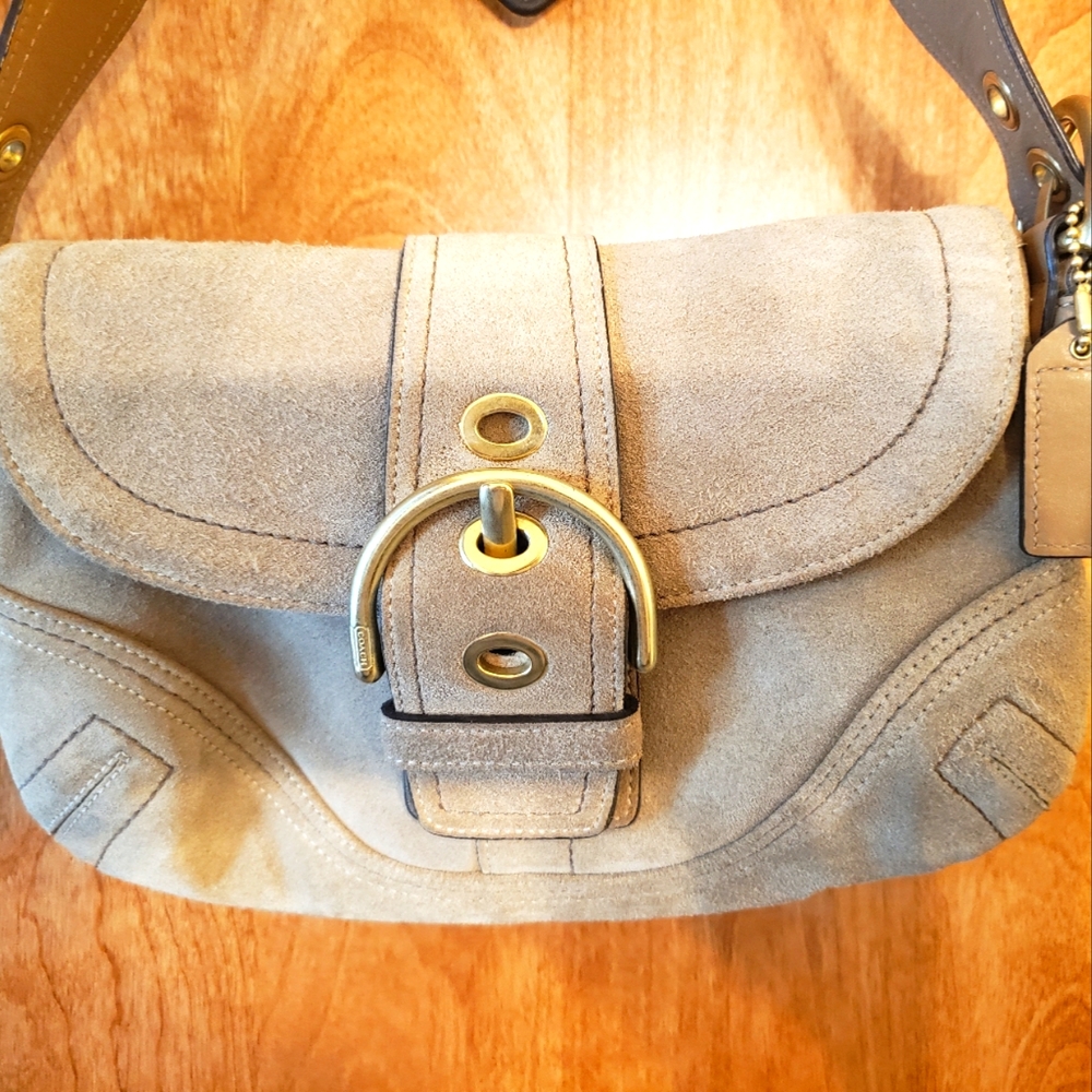 Vintage Coach Tan Suede Bag Gently Used